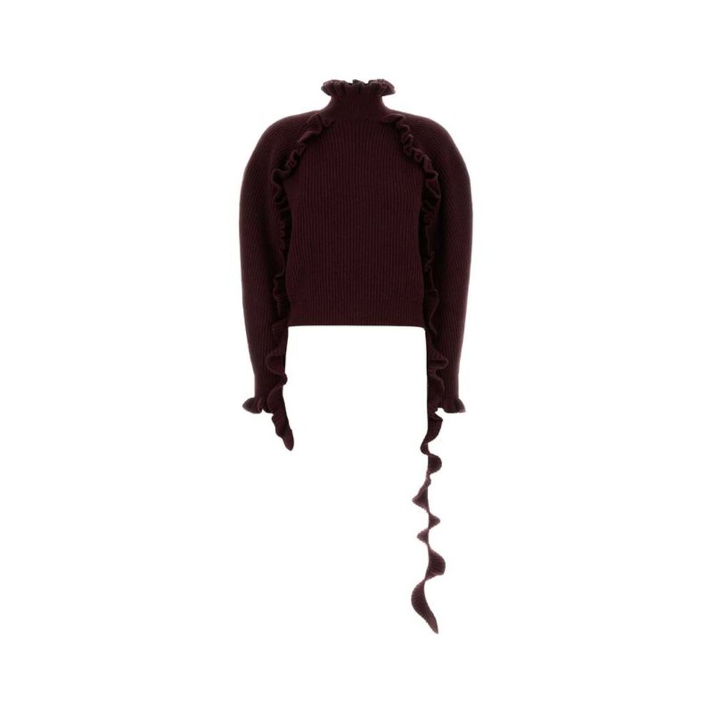 Blumarine Women Aubergine Wool Sweater